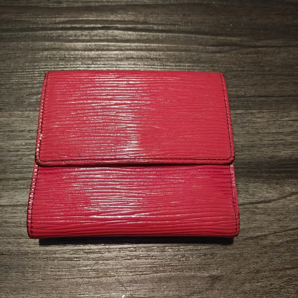 Louis Vuitton Red Epi Leather Elise Wallet